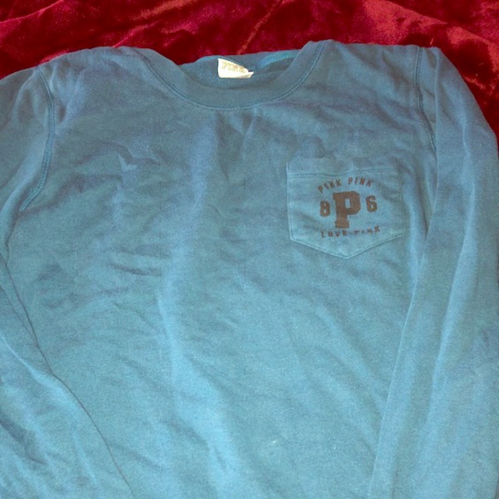 PINK branded long sleeve blue